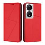For Honor X7b 4G / 5G / 90 Smart Global Strong Magnetic Frosted Flip Leather Phone Case(Red)