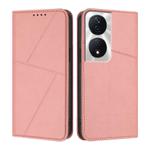 For Honor X7b 4G / 5G / 90 Smart Global Strong Magnetic Frosted Flip Leather Phone Case(Pink)