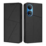 For Honor X7 / Play 30 Plus Strong Magnetic Frosted Flip Leather Phone Case(Black)