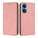 For Honor X7 / Play 30 Plus Strong Magnetic Frosted Flip Leather Phone Case(Pink)