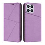 For Honor X8 4G / X30i / Play6T Pro Strong Magnetic Frosted Flip Leather Phone Case(Light Purple)