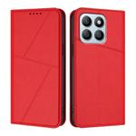 For Honor X8b / X8c Strong Magnetic Frosted Flip Leather Phone Case(Red)