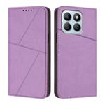 For Honor X8b / X8c Strong Magnetic Frosted Flip Leather Phone Case(Light Purple)