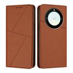 For Honor X40 / X9a / Magic5 Lite Strong Magnetic Frosted Flip Leather Phone Case(Coffee Color)