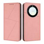 For Honor X40 / X9a / Magic5 Lite Strong Magnetic Frosted Flip Leather Phone Case(Pink)
