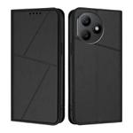 For Honor X50i+ Strong Magnetic Frosted Flip Leather Phone Case(Black)