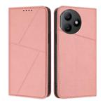 For Honor X50i+ Strong Magnetic Frosted Flip Leather Phone Case(Pink)