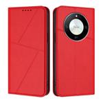 For Honor X50 / X9b / Magic6 Lite Strong Magnetic Frosted Flip Leather Phone Case(Red)