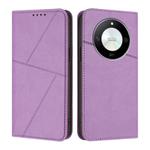 For Honor X50 / X9b / Magic6 Lite Strong Magnetic Frosted Flip Leather Phone Case(Light Purple)