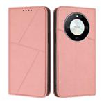 For Honor X50 / X9b / Magic6 Lite Strong Magnetic Frosted Flip Leather Phone Case(Pink)