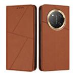 For Honor X60 Pro / Magic7 Lite / X9c Global Strong Magnetic Frosted Flip Leather Phone Case(Coffee Color)