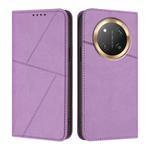 For Honor X60 Pro / Magic7 Lite / X9c Global Strong Magnetic Frosted Flip Leather Phone Case(Light Purple)