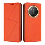 For Honor X60 Pro / Magic7 Lite / X9c Global Strong Magnetic Frosted Flip Leather Phone Case(Orange)