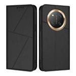 For Honor X60 Pro / Magic7 Lite / X9c Global Strong Magnetic Frosted Flip Leather Phone Case(Black)