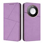 For Honor X60 / X9c Smart Global Strong Magnetic Frosted Flip Leather Phone Case(Light Purple)