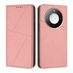 For Honor X60 / X9c Smart Global Strong Magnetic Frosted Flip Leather Phone Case(Pink)