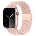 For Apple Watch 46mm / 49mm / 45mm / 44mm xDfind Magnetic Buckle Loop Woven Watch Band(Starlight Pink)
