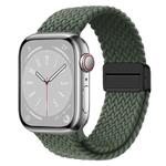For Apple Watch 42mm / 41mm / 40mm / 38mm xDfind Magnetic Buckle Loop Woven Watch Band(Green)
