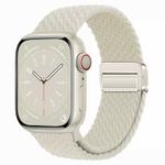 For Apple Watch 42mm / 41mm / 40mm / 38mm xDfind Magnetic Buckle Loop Woven Watch Band(Starlight)