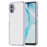 For Samsung Galaxy A07 4G PC Hybrid TPU Airbag Shockproof Phone Case(Transparent Purple)