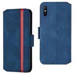 For Xiaomi Redmi 9A Retro Frosted Oil Side Horizontal Flip PU Leather Case with Holder & Card Slots(Blue)