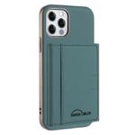 For iPhone 11 Solid Color Horizontal Magnetic Card Bag RFID MagSafe Phone Case(Green)