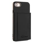 For iPhone 8 / 7 / 6 Solid Color Horizontal Magnetic Card Bag RFID MagSafe Phone Case(Black)