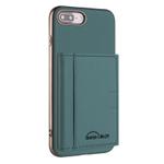 For iPhone 8 Plus / 7 Plus Solid Color Horizontal Magnetic Card Bag RFID MagSafe Phone Case(Green)