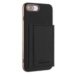 For iPhone 8 Plus / 7 Plus Solid Color Horizontal Magnetic Card Bag RFID MagSafe Phone Case(Black)