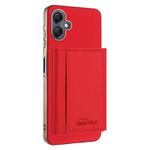 For Samsung Galaxy A06 Solid Color Horizontal Magnetic Card Bag RFID MagSafe Phone Case(Red)