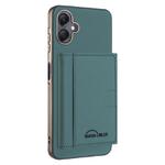 For Samsung Galaxy A06 Solid Color Horizontal Magnetic Card Bag RFID MagSafe Phone Case(Green)