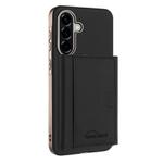 For Samsung Galaxy A56 Solid Color Horizontal Magnetic Card Bag RFID MagSafe Phone Case(Black)