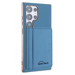 For Samsung Galaxy S25 Ultra 5G Solid Color Horizontal Magnetic Card Bag RFID MagSafe Phone Case(Baby Blue)