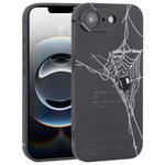 For iPhone 16e Graffiti Spider TPU Phone Case(Black Grey Spider)