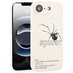 For iPhone 16e Graffiti Spider TPU Phone Case(Beige Black Spider)