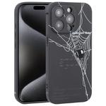 For iPhone 15 Pro Graffiti Spider TPU Phone Case(Black Grey Spider)
