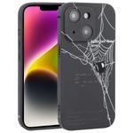 For iPhone 14 Plus Graffiti Spider TPU Phone Case(Black Grey Spider)