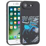 For iPhone 7 / 8 Graffiti Spider TPU Phone Case(Black Dark Blue Spider)