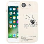 For iPhone 7 / 8 Graffiti Spider TPU Phone Case(Beige Black Spider)