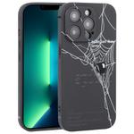 For iPhone 13 Pro Max Graffiti Spider TPU Phone Case(Black Grey Spider)