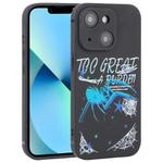 For iPhone 13 Graffiti Spider TPU Phone Case(Black Dark Blue Spider)
