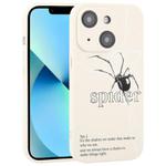 For iPhone 13 mini Graffiti Spider TPU Phone Case(Beige Black Spider)