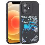 For iPhone 12 mini Graffiti Spider TPU Phone Case(Black Dark Blue Spider)