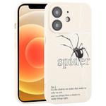 For iPhone 12 mini Graffiti Spider TPU Phone Case(Beige Black Spider)