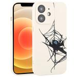 For iPhone 12 mini Graffiti Spider TPU Phone Case(Beige Blue Love Spider)