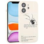 For iPhone 11 Graffiti Spider TPU Phone Case(Beige Black Spider)