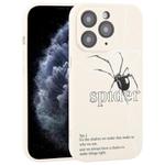 For iPhone 11 Pro Graffiti Spider TPU Phone Case(Beige Black Spider)