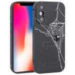 For iPhone XS / X Graffiti Spider TPU Phone Case(Black Grey Spider)