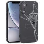 For iPhone XR Graffiti Spider TPU Phone Case(Black Grey Spider)