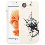 For iPhone 6 / 6s Graffiti Spider TPU Phone Case(Beige Blue Love Spider)